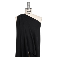 Cotton and Polyester French Terry – Black Cotton and Polyester French Terry – Black