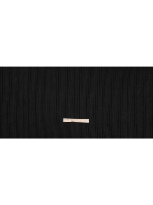 Stretch Polyester 3×10 Rib Knit – Caviar Black Stretch Polyester 3×10 Rib Knit – Caviar Black
