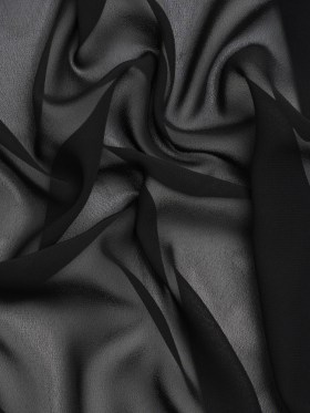 Polyester Chiffon – Black Polyester Chiffon – Black
