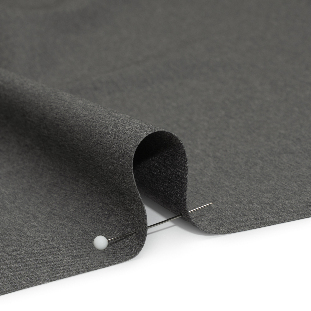 Stretch Polyester Suiting - Heathered Gray