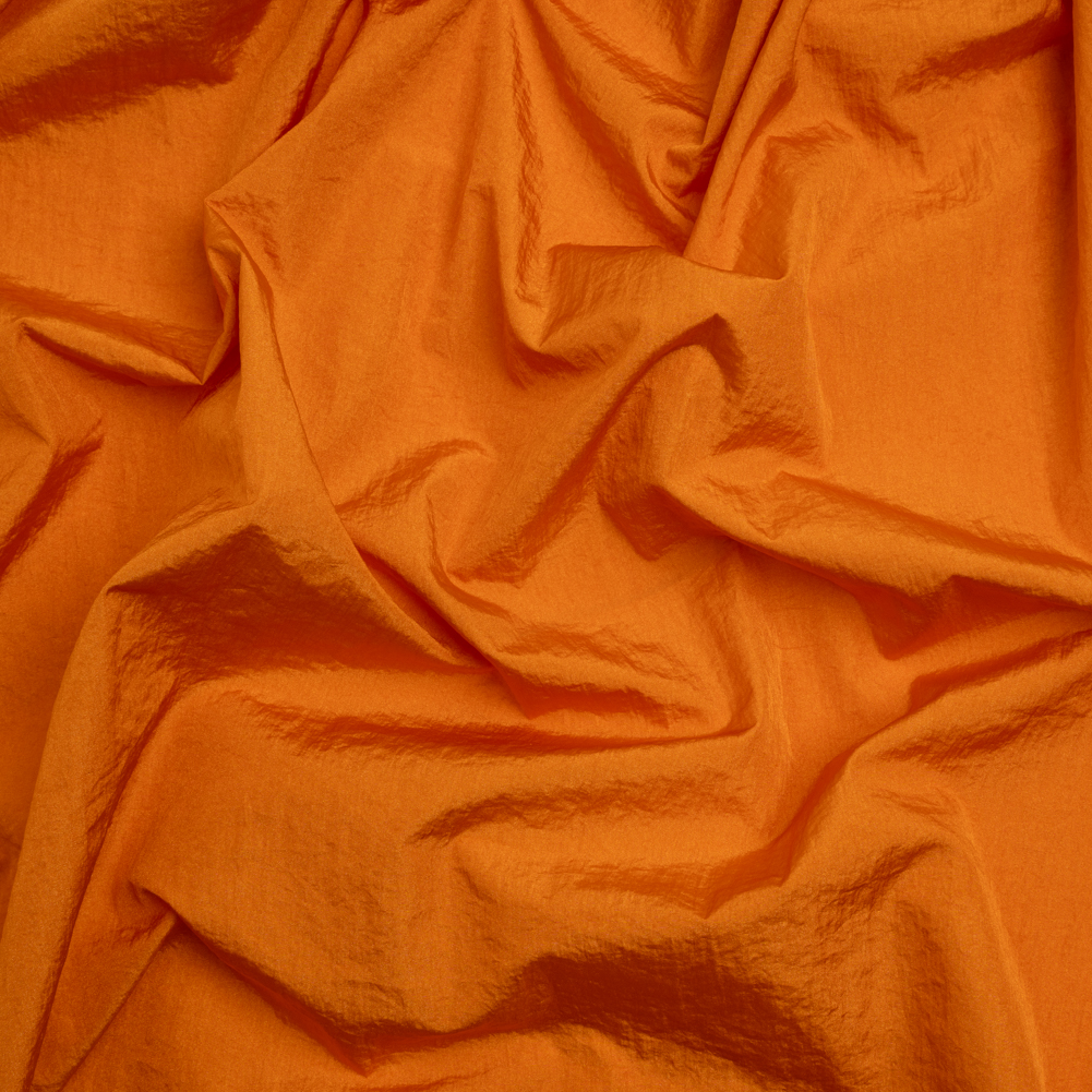 Crinkled Nylon Taffeta – Pumpkin Orange Crinkled Nylon Taffeta – Pumpkin Orange