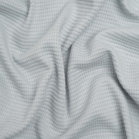 Polyester and Cotton Jacquard Waffle Knit – Gray Dawn Polyester and Cotton Jacquard Waffle Knit – Gray Dawn