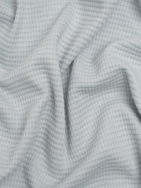 Polyester and Cotton Jacquard Waffle Knit – Gray Dawn Polyester and Cotton Jacquard Waffle Knit – Gray Dawn