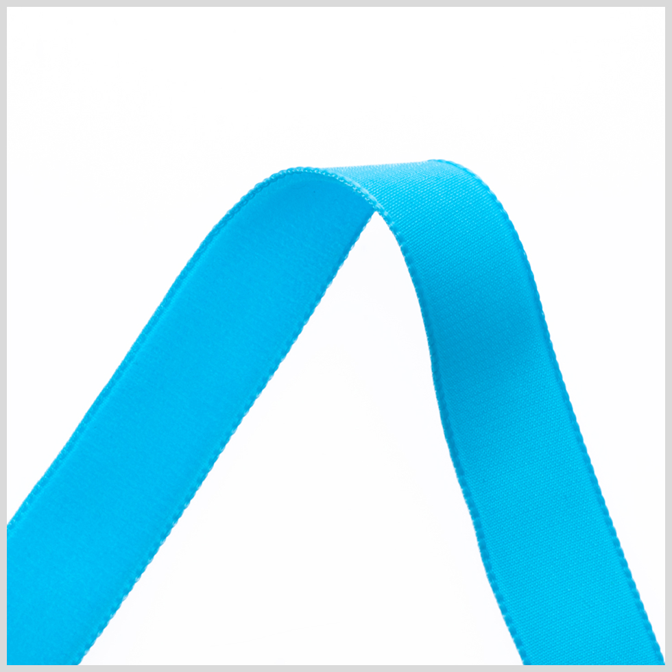 0.625" Turquoise Nylon Velvet Ribbon