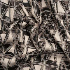 Stretch Flowers and Cranes Jacquard Print – Black and Cream Triangles – Mood Exclusive Take Flight Stretch Flowers and Cranes Jacquard Print – Black and Cream Triangles – Mood Exclusive Take Flight