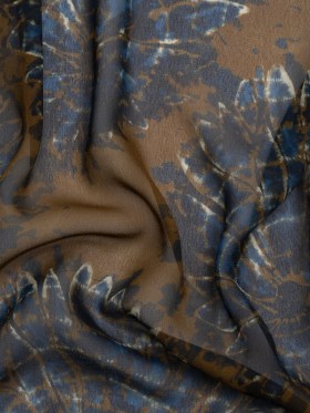 Mood Exclusive Brown All Fanned Out Viscose Chiffon Mood Exclusive Brown All Fanned Out Viscose Chiffon