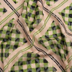 Geometric Burnout Polyester Woven Print – Leaf Green Gingham Plaid – Mood Exclusive Al Fresco Feast Geometric Burnout Polyester Woven Print – Leaf Green Gingham Plaid – Mood Exclusive Al Fresco Feast
