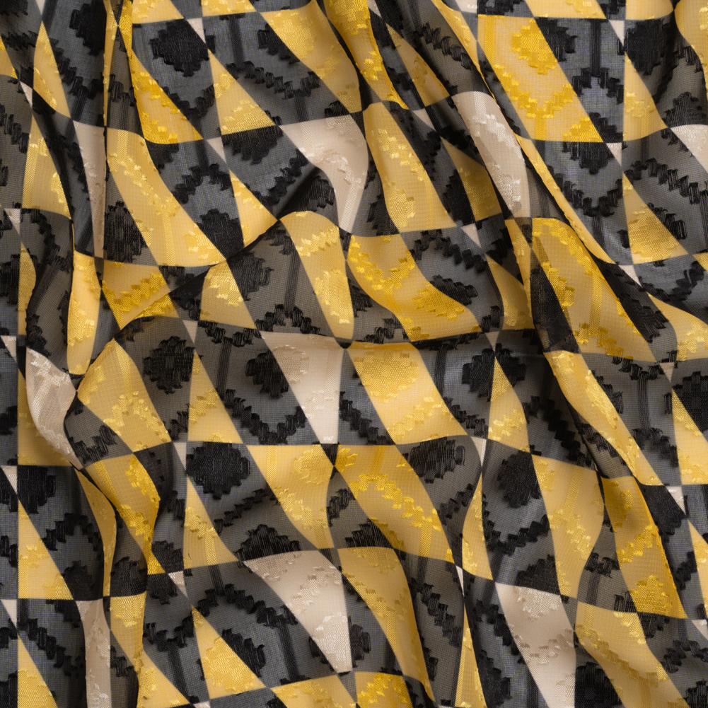 Geometric Burnout Polyester Woven Print – Yellow Divided Squares – Mood Exclusive Healthshire Hills Geometric Burnout Polyester Woven Print – Yellow Divided Squares – Mood Exclusive Healthshire Hills
