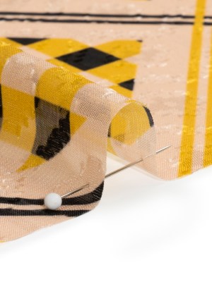 Geometric Burnout Polyester Woven Print – Goldenrod Yellow Gingham Plaid – Mood Exclusive Al Fresco Feast Geometric Burnout Polyester Woven Print – Goldenrod Yellow Gingham Plaid – Mood Exclusive Al Fresco Feast