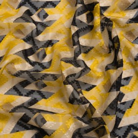 Geometric Burnout Polyester Woven Print – Cream, Yellow and Black Geometric – Mood Exclusive Treasures Untold Geometric Burnout Polyester Woven Print – Cream, Yellow and Black Geometric – Mood Exclusive Treasures Untold