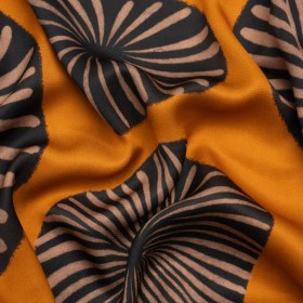 Mood Exclusive Orange Maggie’s Medallions Striped Viscose Dobby Mood Exclusive Orange Maggie’s Medallions Striped Viscose Dobby