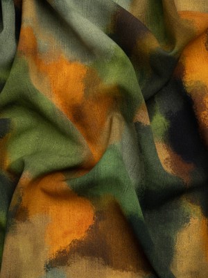 Mood Exclusive Green Fade Away Lightweight Polyester Crepe Mood Exclusive Green Fade Away Lightweight Polyester Crepe