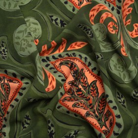 Mood Exclusive Green Bountiful Blooms Lightweight Polyester Crepe Mood Exclusive Green Bountiful Blooms Lightweight Polyester Crepe