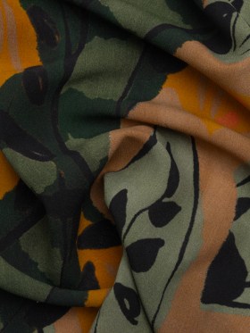 Mood Exclusive Mustard Vine Time Lightweight Recycled Polyester Crepe Mood Exclusive Mustard Vine Time Lightweight Recycled Polyester Crepe