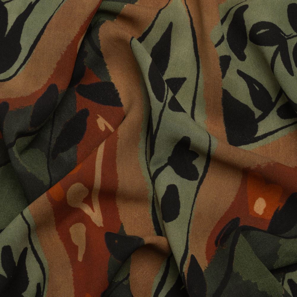 Mood Exclusive Rust Vine Time Lightweight Recycled Polyester Crepe Mood Exclusive Rust Vine Time Lightweight Recycled Polyester Crepe