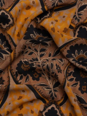 Mood Exclusive Brown Vale of Victoria Lightweight Polyester Crepe Mood Exclusive Brown Vale of Victoria Lightweight Polyester Crepe