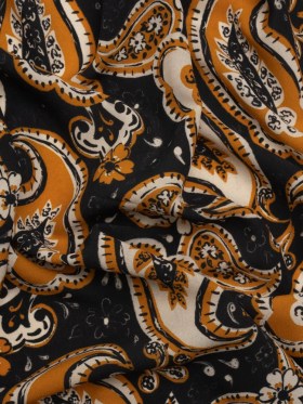 Mood Exclusive Black Here’s to Paisley Lightweight Recycled Polyester Crepe Mood Exclusive Black Here’s to Paisley Lightweight Recycled Polyester Crepe