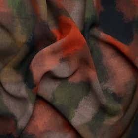 Mood Exclusive Red Fade Away Lightweight Polyester Crepe Mood Exclusive Red Fade Away Lightweight Polyester Crepe