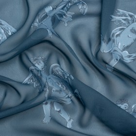 Mood Exclusive Blue Glistening Babes Viscose Chiffon Mood Exclusive Blue Glistening Babes Viscose Chiffon