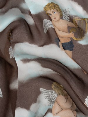 Mood Exclusive Taupe Drowsy Dreamers Viscose Chiffon Mood Exclusive Taupe Drowsy Dreamers Viscose Chiffon