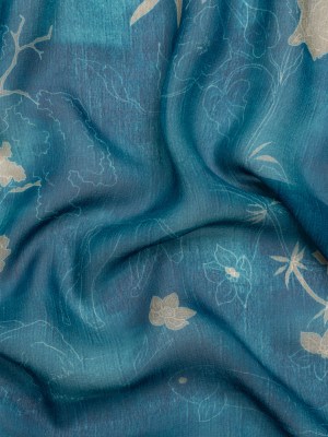 Mood Exclusive Indigo Quietly Cascades Viscose Chiffon Mood Exclusive Indigo Quietly Cascades Viscose Chiffon