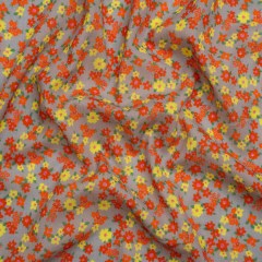 Crinkled Cotton Gauzy Woven Print – Red, Yellow and Gray Floral – Mood Exclusive Little Lillies Crinkled Cotton Gauzy Woven Print – Red, Yellow and Gray Floral – Mood Exclusive Little Lillies