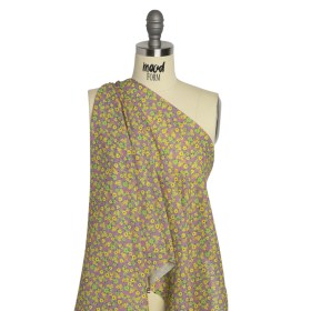 Crinkled Cotton Gauzy Woven Print – Yellow, Green and Lavender – Mood Exclusive Little Lillies Crinkled Cotton Gauzy Woven Print – Yellow, Green and Lavender – Mood Exclusive Little Lillies