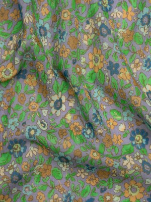 Crinkled Cotton Gauzy Woven Print – Green, Orange and Purple Floral – Mood Exclusive The Perks of Being Crinkled Cotton Gauzy Woven Print – Green, Orange and Purple Floral – Mood Exclusive The Perks of Being