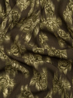 Mood Exclusive Olive Fragrant Feelings Crinkled Gauzy Viscose Crepe Mood Exclusive Olive Fragrant Feelings Crinkled Gauzy Viscose Crepe