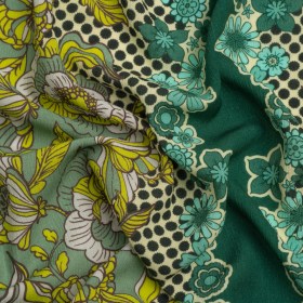 Mood Exclusive Green In Her Hair Crinkled Gauzy Viscose Crepe Panel Mood Exclusive Green In Her Hair Crinkled Gauzy Viscose Crepe Panel