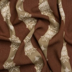 Mood Exclusive Brown Woven in Time Crinkled Gauzy Viscose Crepe Mood Exclusive Brown Woven in Time Crinkled Gauzy Viscose Crepe