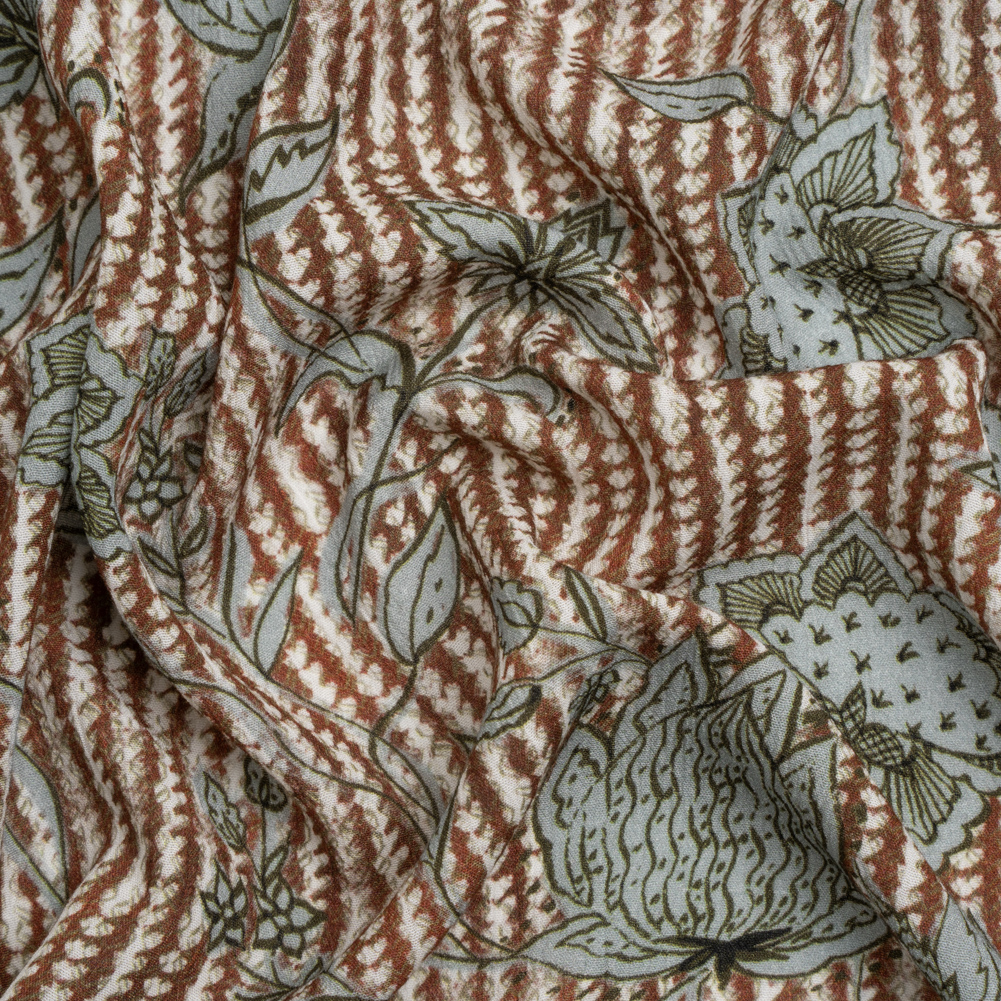 Mood Exclusive Brownstone on Bedford Crinkled Gauzy Viscose Crepe Mood Exclusive Brownstone on Bedford Crinkled Gauzy Viscose Crepe