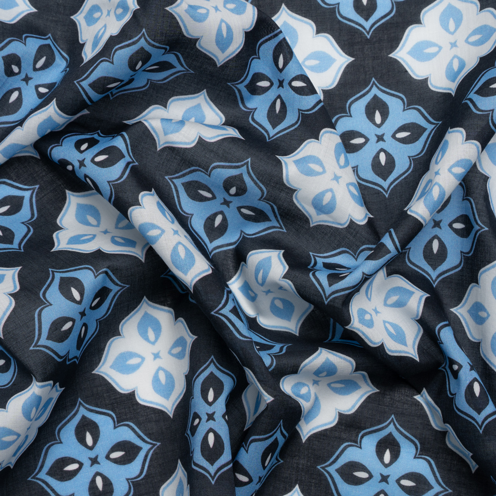 Mood Exclusive Blue Clover Lover Cotton Voile Mood Exclusive Blue Clover Lover Cotton Voile