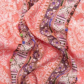 Mood Exclusive Pink Bandana Bonanza Metallic Striped Viscose Dobby Mood Exclusive Pink Bandana Bonanza Metallic Striped Viscose Dobby