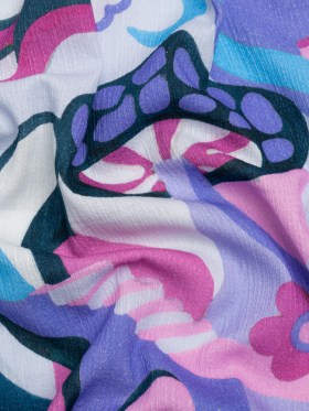 Mood Exclusive Purple Mid Mod Mushroom Slubbed Gauzy Cotton Woven Mood Exclusive Purple Mid Mod Mushroom Slubbed Gauzy Cotton Woven