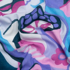 Mood Exclusive Purple Mid Mod Mushroom Slubbed Gauzy Cotton Woven Mood Exclusive Purple Mid Mod Mushroom Slubbed Gauzy Cotton Woven