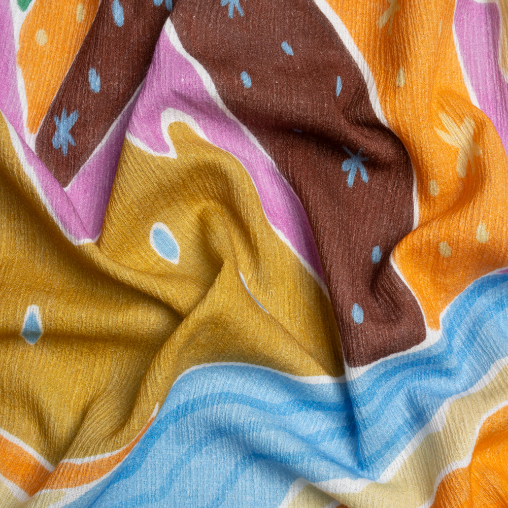 Mood Exclusive Brown Moonbeam Mountain Slubbed Gauzy Cotton Woven Mood Exclusive Brown Moonbeam Mountain Slubbed Gauzy Cotton Woven