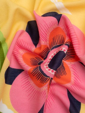 Mood Exclusive Yellow Coconut Breeze Cotton Crepe Mood Exclusive Yellow Coconut Breeze Cotton Crepe