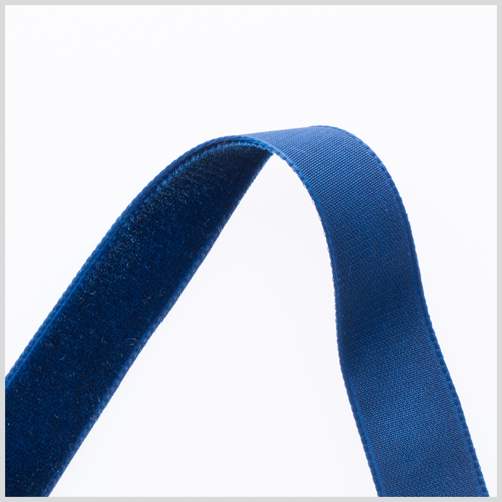 0.625" Deep Navy Nylon Velvet Ribbon