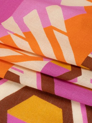 Mood Exclusive Orange Itsy Bitsy Sewist Cotton Crepe Panel Mood Exclusive Orange Itsy Bitsy Sewist Cotton Crepe Panel