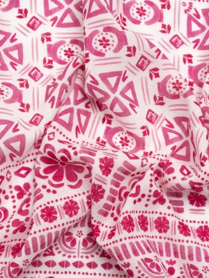 Mood Exclusive Pink Polygon Petals Cotton Crepe Mood Exclusive Pink Polygon Petals Cotton Crepe