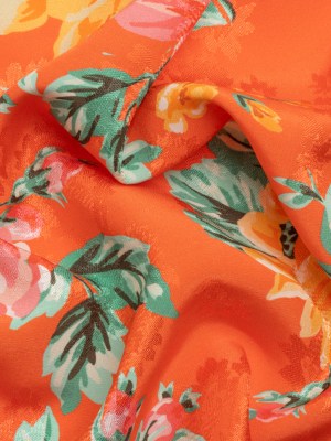 Floral Viscose Jacquard Print – Orange Floral – Mood Exclusive Downright Dalloway Floral Viscose Jacquard Print – Orange Floral – Mood Exclusive Downright Dalloway