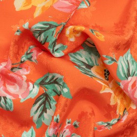Floral Viscose Jacquard Print – Orange Floral – Mood Exclusive Downright Dalloway Floral Viscose Jacquard Print – Orange Floral – Mood Exclusive Downright Dalloway
