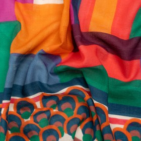 Mood Exclusive Berry Building Blocks Cotton Crepe Panel Mood Exclusive Berry Building Blocks Cotton Crepe Panel