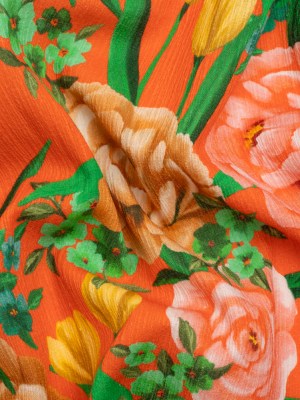 Mood Exclusive Orange Rose Dawn Slubbed Gauzy Cotton Woven Mood Exclusive Orange Rose Dawn Slubbed Gauzy Cotton Woven