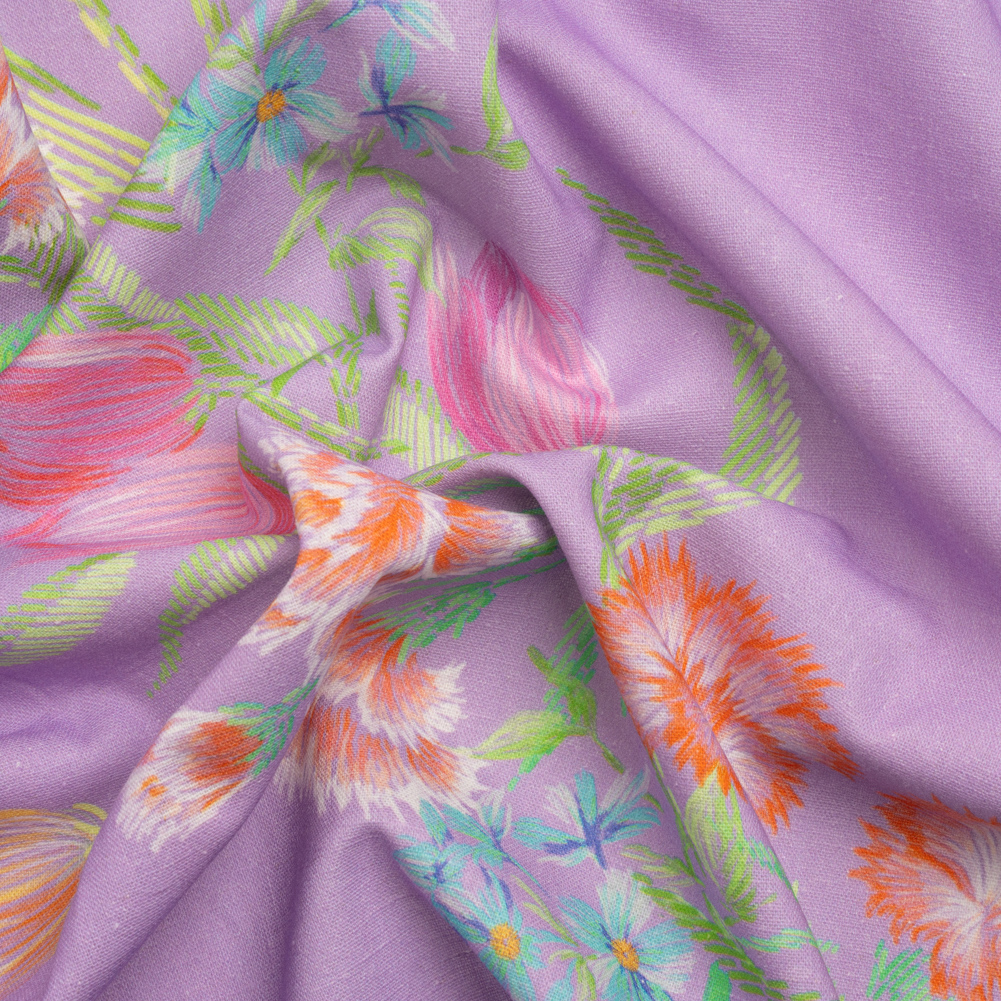 Mood Exclusive Lilac Stitch by Stitch Linen and Cotton Woven Mood Exclusive Lilac Stitch by Stitch Linen and Cotton Woven