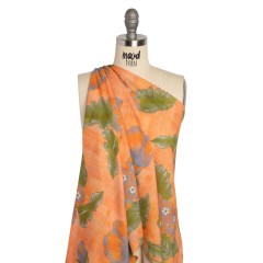 Mood Exclusive Orange Clementines and Lavender Cotton Crepe Mood Exclusive Orange Clementines and Lavender Cotton Crepe