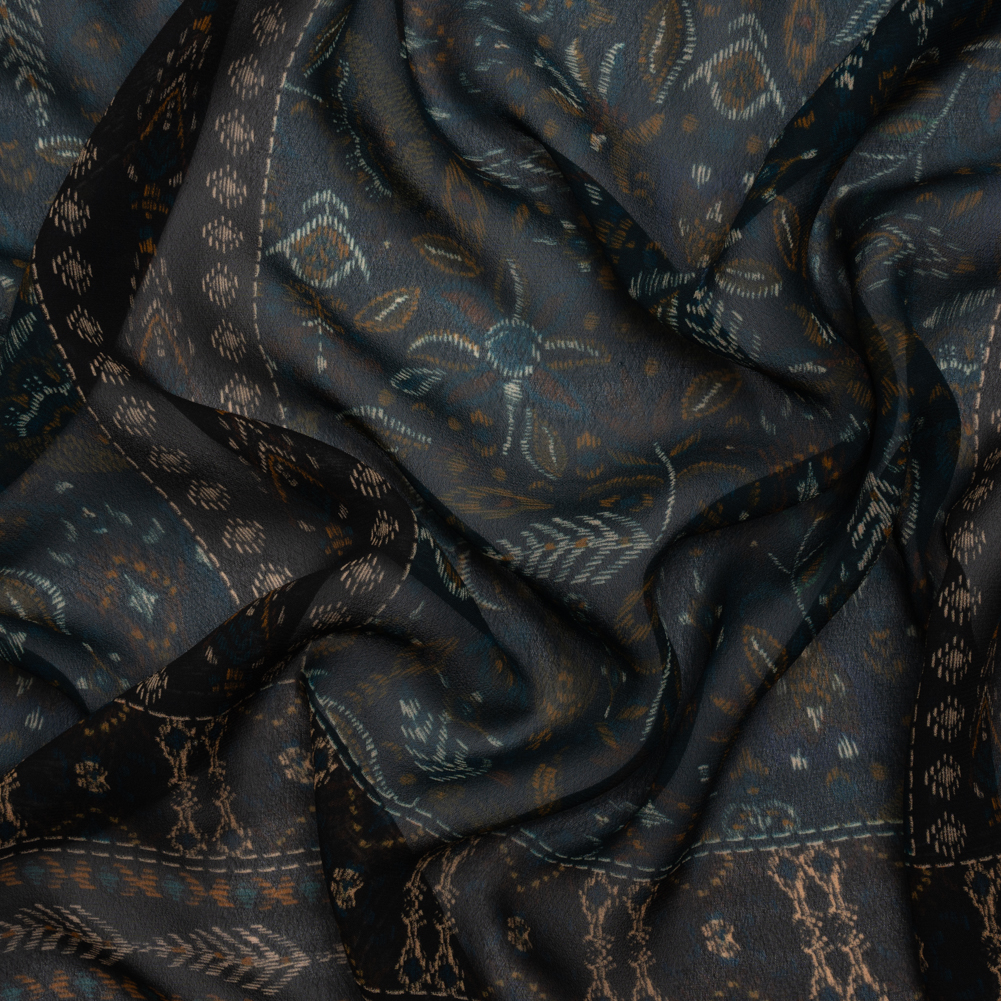 Mood Exclusive Navy My Embroidered Life Viscose Chiffon Panel Mood Exclusive Navy My Embroidered Life Viscose Chiffon Panel