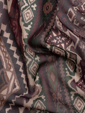 Mood Exclusive Plum Maze Markings Viscose Chiffon Mood Exclusive Plum Maze Markings Viscose Chiffon