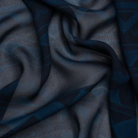 Mood Exclusive Navy Awaiting Eruption Viscose Chiffon Panel Mood Exclusive Navy Awaiting Eruption Viscose Chiffon Panel